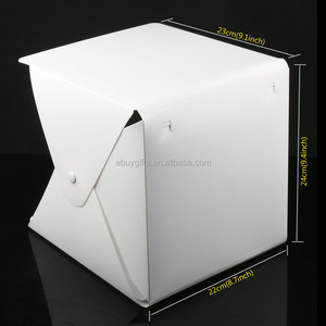 <span class=keywords><strong>Ebuy</strong></span> Kit de caja de tienda de campaña plegable portátil de 40cm con luces LED alimentadas por USB de 30W y opciones de varios colores - Product Image 4