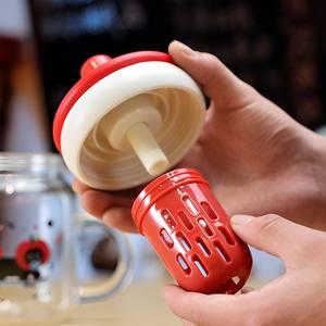 Venta al por mayor de dibujos animados <span class=keywords><strong>Anime</strong></span> Cute Cups botella de agua de viaje 20oz vaso de agua de vidrio con pajita y fruta té compartimento 600ml - Product Image 3