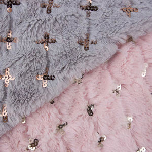 Tela Bordada Reciclada PARA EL Hogar, Tejido de Lana Personalizado <span class=keywords><strong>con</strong></span> Patrón de Lentejuelas - Product Image 5