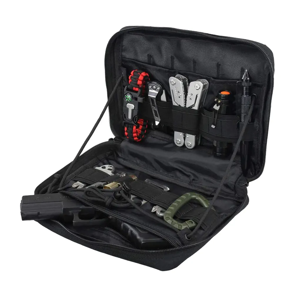 Tactical Molle Admin Pouch Medical EDC EMT Utility Bag Attachment Pouch 1000D Nylon