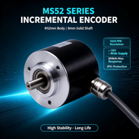 ZUENCOD MS52 Encodeur Rotatif Incrémental 52mm Arbre 8mm 5-26V IP51 Capteur de Position et de Vitesse Industriel Haute Résistance aux Cycles
