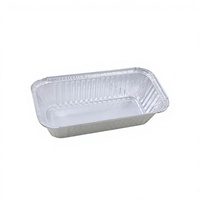 Conteneur rectangulaire jetable en aluminium de 660 ml, résistant au four et de qualité alimentaire, pour la cuisson, le barbecue et l'utilisation en cuisine