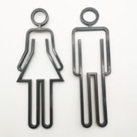 Autocollant en plastique ABS 3d personnalisé, logo personnalisé automatique, Badge de toilettes, salle de lavage