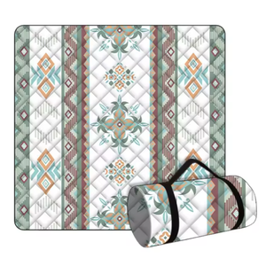 เสื่อปิกนิกอัลตราโซนิกที่เป็นมิตรกับผิวหนัง ทำจากผ้าฝ้ายโพลีเอสเตอร์ที่มีความยืดหยุ่นสูง เหมาะสำหรับการเดินทางและการท่องเที่ยวในทุกฤดูกาล - Product Image 1