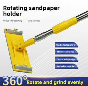 حامل ورق صنفرة عالمي احترافي أداة صنفرة قابلة للتمديد لتلميع السقف والجدران مع مشبك ورق الصنفرة - Product Image 3