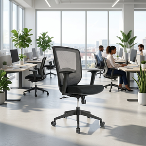 Ergonomic Modern Mesh Office <b>Chair</b> with Adjustable Armrests and Swivel Base for Home & Commercial Use - Product Image 3