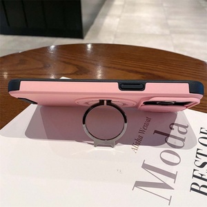 Funda para Teléfono con Anillo Giratorio de 360 Grados y Lente Deslizante para Cámara, Compatible con iPhone 17 Pro Max, 16, 15, 14, 13, 12, 11 Plus, Color Naranja, con Soporte - Product Image 5