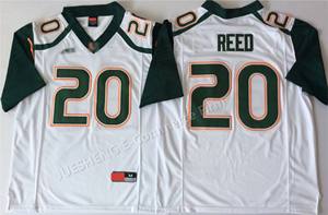 Großhandel für Miami Hurricanes Fußball trikots Hochwertige genähte VP Limited Games Jersey 26 # Taylor 20 # Reed Kurzarm - Product Image 4