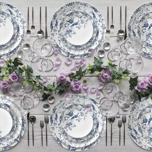 الطراز الغربي الكلاسيكي العظم الزهري العتيق الصين شاحن النمط الصيني الأزرق و ، لحفل الزفاف - Product Image 5