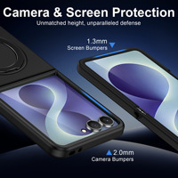 Coque élégante à finition premium pour iPhone Duo Fold, positionnement précis des découpes, résistante au jaunissement, ajustement parfait, surface de support pivotante
