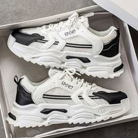 Nouvelles Baskets Décontractées Homme Bestseller, Respirantes en Maille Blanche, pour l'Extérieur, Rehaussantes, de Sport et de Course, Style Chunky, Vente Directe Usine