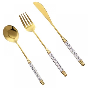 Most Popular Selling Product Decorative Cutlery <b>Set</b> Hotel Home Kitchenware Item <b>Knife</b> Spoon Fork Spreader Cutlery <b>Sets</b> - Product Image 1