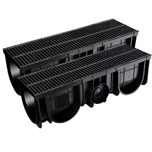 Vente directe d'usine de canaux de drainage en HDPE de haute qualité en forme de U, 1000 x 150 x 100 mm - Product Image 1