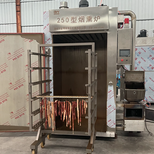 فرن تدخين أوتوماتيكي من الفولاذ المقاوم للصدأ 304 مع محرك لإنتاج النقانق، مدخن لحوم صناعي - Product Image 3