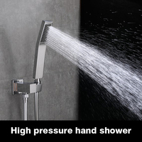 SANIPRO 3 fonctions système de pomme de douche cascade de pluie robinet de salle de bains mitigeur de bain ensemble de douche mural dissimulé