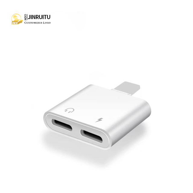 Wholesale 2-in-1 Audio Adapter Charger Cable for iPhone 6 7 8 X 11 12 13 14promax Dual Headphone Auxiliary Jack Cable Converter