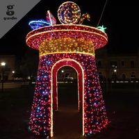 Decoración Navideña Gigante para Exteriores, Resistente al Agua, con Luces LED 3D