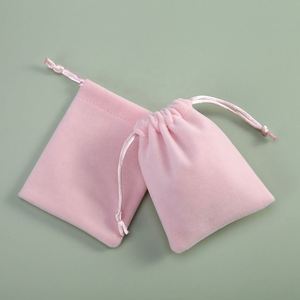 Bolsas de Terciopelo de Lujo Rosa Claro de 9x12cm para Joyería, Regalos, Pulseras, Bolsitas de Tela para Abalorios, Bolsas Pequeñas al por Mayor - Product Image 3