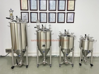 Guten Brew Fermenteur Conique 30L pour la Fabrication de Bière Artisanale à Domicile – Équipement de Fermentation sous Pression