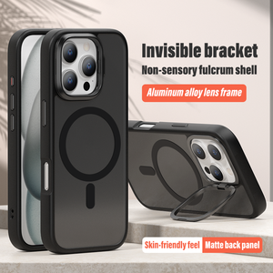 2025 nueva moda soporte de lente magnética carga inalámbrica para iPhone 15 16 Pro Max fundas de teléfono móvil compatibles Protector de cámara - Product Image 6