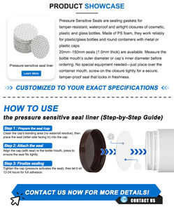 Tapas de Espuma PS Sensibles a la Presión, Modernas, Ecológicas, a Prueba de Fugas y Humedad, para Botellas de Medicamentos y Alimentos - Product Image 4