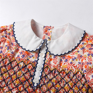 Vendita all'Ingrosso di Abiti Autunno-Primavera per Bambine, Vestiti a Maniche Lunghe con Motivi Floreali e Colletto <span class=keywords><strong>Peter</strong></span> <span class=keywords><strong>Pan</strong></span>, Abiti da Compleanno per Ragazze - Product Image 3