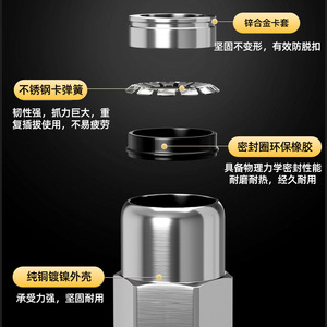 ข้อต่อเร็วแบบเกลียว Li Guang Aerodynamics รุ่น PCF6 01 8 02 ชุบนิกเกิล สำหรับระบบนิวเมติก - Product Image 2