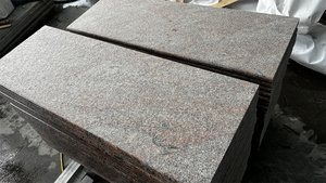 Dalles de <span class=keywords><strong>granit</strong></span> rouge multicolore poli moins cher pour pavage extérieur, <span class=keywords><strong>granit</strong></span> de rivière brut, <span class=keywords><strong>granit</strong></span> indien Juparana Rosa Aurora - Product Image 4