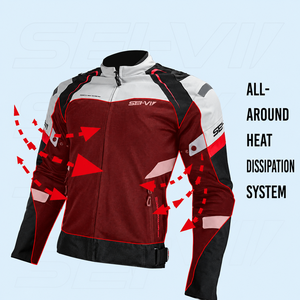 Chaqueta de Motocicleta de Malla para Hombre, con Protección CE, Transpirable, para Verano, con Protección en Hombros, Codos y Espalda - Product Image 4