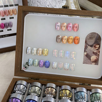 Nouvelle poudre magique pour ongles Moonlight Magic Mirror à 24 couleurs - Modèle MJ036 - Paillettes hautement réfléchissantes de style luxueux