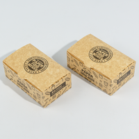Emballage de fast-food avec logo personnalisé Récipient alimentaire en papier jetable à emporter pour frites hamburgers stratifié mat pour plus de facilité
