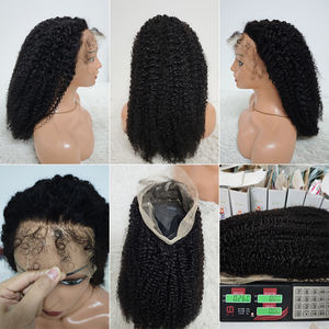 Promoción 68$ Letsfly Pelucas de Encaje 360 Invisibles Ajustables de 14-28 Pulgadas, Cabello Humano Natural Rizado Kinky con Baby Hair, Pelucas Lisas - Product Image 5