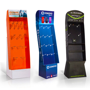 Tùy chỉnh Điện thoại Phụ kiện Pegboard hiển thị đứng các tông sản phẩm điện tử Pop Hooks cửa hàng bán lẻ giấy các tông Rack hiển thị - Product Image 1