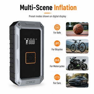 Compresseur d'air portable sans fil 90W, type C, cylindre 19mm, pompe de gonflage de pneus rechargeable pour voitures, motos, vélos, OEM ODM - Product Image 5