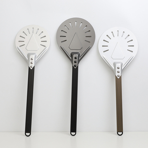 <span class=keywords><strong>Pala</strong></span> para Pizza Redonda de Aleación de Aluminio de 8 Pulgadas, Antiadherente, Perforada, <span class=keywords><strong>Pala</strong></span> para <span class=keywords><strong>Horno</strong></span> de Pizza, <span class=keywords><strong>Pala</strong></span> para Pastel con Mango de Metal Desmontable de 90 cm - Product Image 4