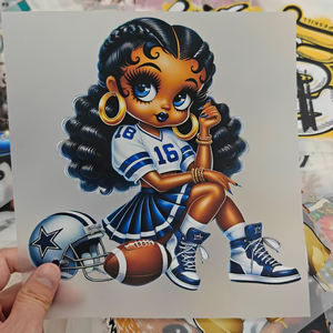 Transferts thermiques DTF personnalisés à repasser, prêts à être pressés, motifs <span class=keywords><strong>Betty</strong></span> Boop, personnalisation des transferts DTF, impression textile pour t-shirts - Product Image 1