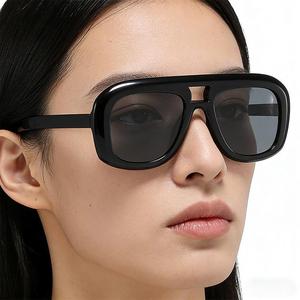 Large-<b>framed</b>, simple <b>sunglasses</b>, European and American <b>sunglasses</b>, fashionable, vacation, versatile, retro, trendy, street - Product Image 3