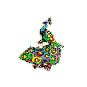 Pillo di pavone nobile ed elegante tema protezionismo animale prodotti culturali e creativi Marketing promozionale spilla - Product Image 4