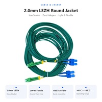 Kabel Patch Fiber Optik Single Mode Duplex LC/APC ke SC/UPC OS2 G657A1 2.0mm LSZH Indoor FTTH Jumper Panjang Kustom 1-50m