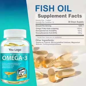 Капсулы рыбьего жира 1000 мг, пищевой класс, халяль, для взрослых, натуральная добавка, Омега-3,6,9, EPA, <span class=keywords><strong>DHA</strong></span>, срок хранения 24 месяца, 60 капсул - Product Image 5