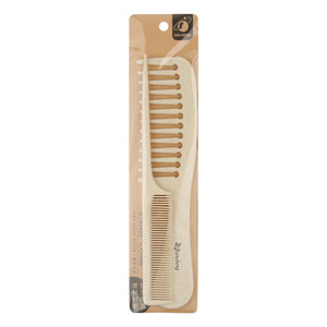 Peigne à dents larges en paille de blé avec queue pointue pour la coiffure à domicile, rose, bleu, jaune, vert - Product Image 3