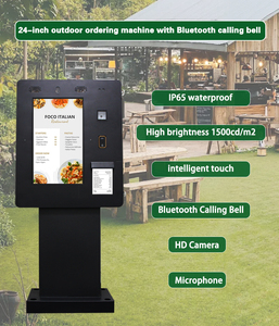 Terminal de commande et de paiement libre-service pour restaurant, écran tactile 24 <span class=keywords><strong>pouces</strong></span>, avec imprimante, caméra et scanner - Product Image 2