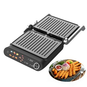 Presse à <span class=keywords><strong>panini</strong></span> électrique professionnelle pour la maison, surface antiadhésive, contrôle numérique de la température, contrôlable par application, pour sandwichs <span class=keywords><strong>et</strong></span> viandes - Product Image 4