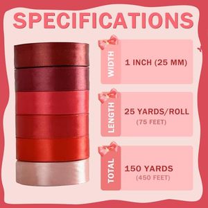 Wholesale Custom 5/8 Inch 100 Yards Per Roll Red Colors Ribon Silk Polyester Satin Ribbons for <b>Gift</b> <b>Wrap</b> - Product Image 2
