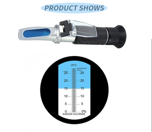Refratômetro portátil para ler salinidade com função ATC fluida calibração - Product Image 1