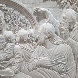 Tùy Chỉnh Chất Lượng Cao Tự Nhiên Bằng Đá Cẩm Thạch Tay Khắc Tường Bảng Điều Khiển Tự Nhiên Đá Tường Nghệ Thuật Bằng Đá Cẩm Thạch Điêu Khắc Bằng Đá Cẩm Thạch Tường Trang Trí - Product Image 4