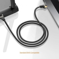 Kabel Ethernet jaket lembut 10Gbps Cat 7, kabel Patch S/FTP jaket lembut dalam 0.5M 1M 2M 3M 5M 10M 15M 20M 25M