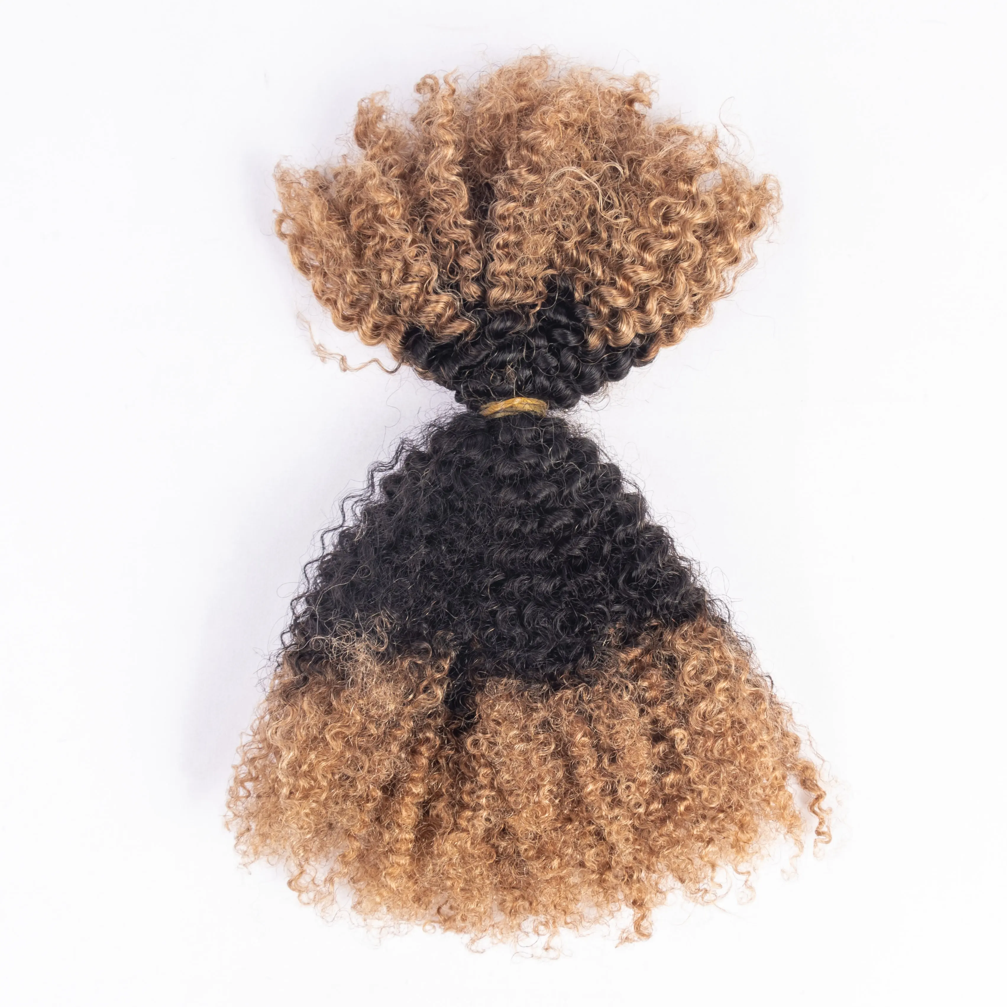 Pas cher en vrac cheveux Afro sans trame crépus en vrac cheveux humains pour le tressage 4B4C Ombre Extensions de cheveux
