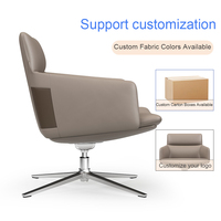 Fauteuil de salon en cuir élégant et confortable - Durable, facile à nettoyer, mobilier de bureau commercial, couleurs personnalisables