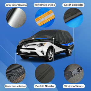 Funda para Auto SUV Impermeable para Todo Clima con Acabado Brillante, 1.5mm de Grosor, Protección UV (90%), Material PE/PEVA/PVC para Santa Fe/<span class=keywords><strong>Tucson</strong></span> - Product Image 1